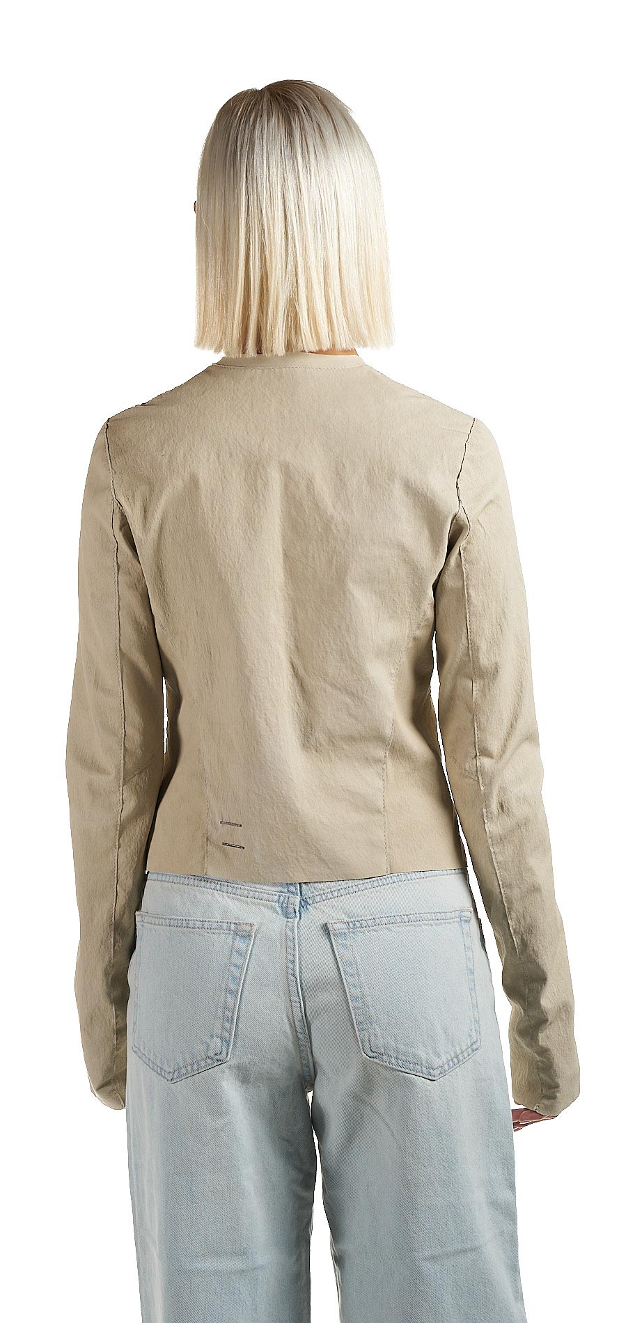 DANIELE BASTA LEATHER AND SILVER JACKET 